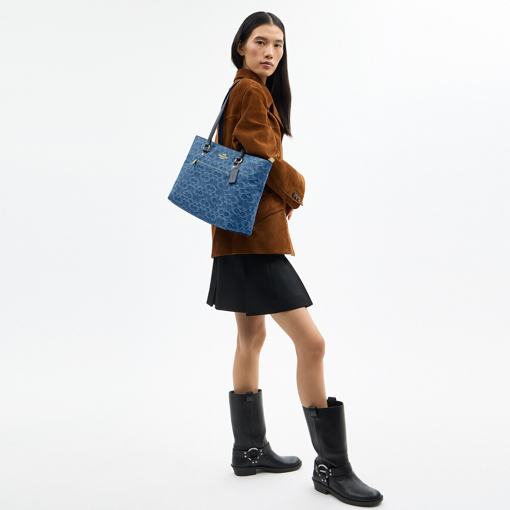 Coach Outlet Station Tote Bag In Signature Denim